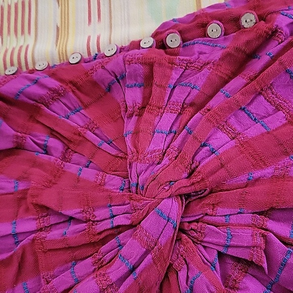 BNWT Free People Hot Pink Plaid Suits Me Fine Mini Dress - Picture 4 of 6